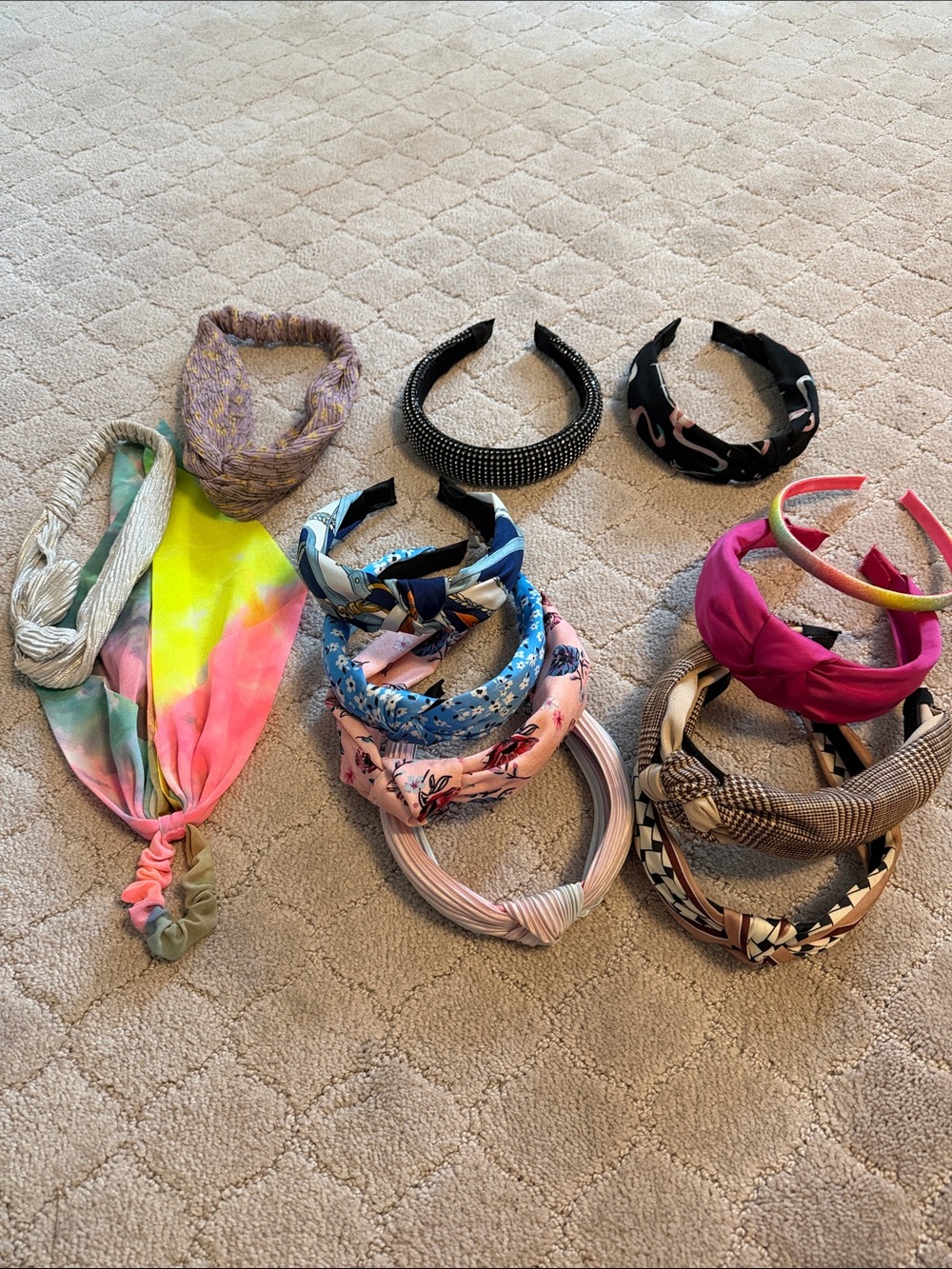 Mixed girls Headband Set in Pink, Blue, Black and Multicolor